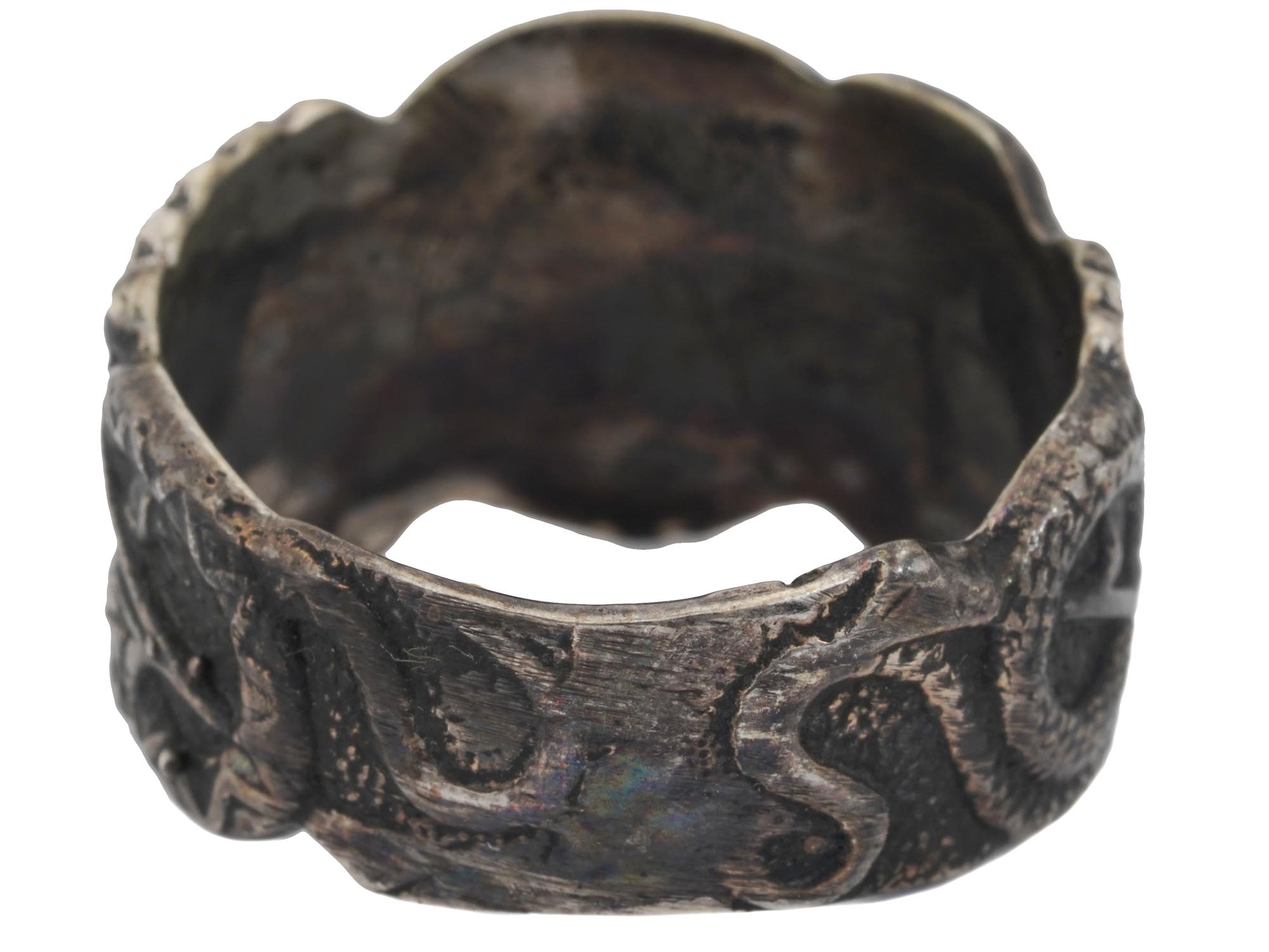 NAZI GERMAN WWII SS ANTI-PARTIZAN OFFICER RING PIC-3